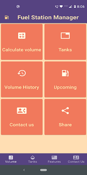 Fuel Tank volume calculation using dip scale Screenshot 0