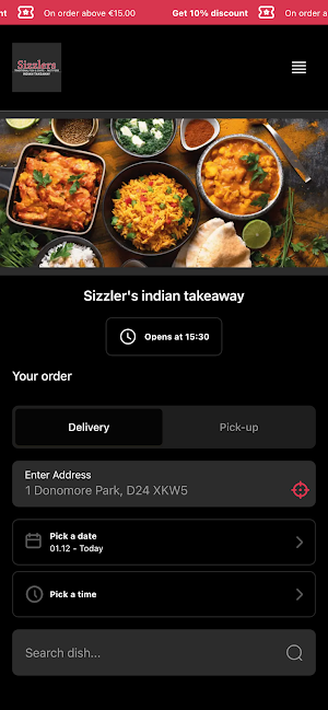Sizzler's Indian Takeaway Screenshot 0