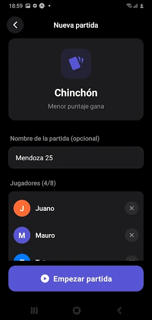 Puntify - Anotador de juegos Screenshot 3