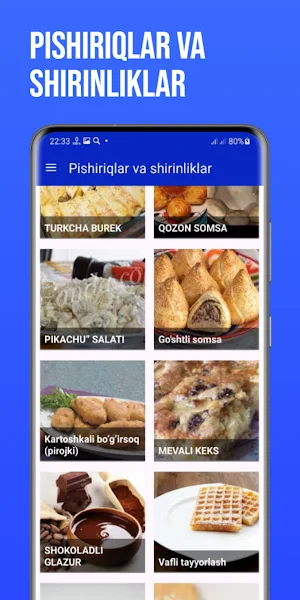Pishiriqlar va shirinliklar Screenshot 2