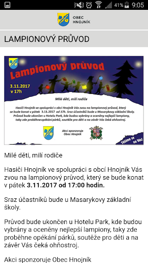 Obec Hnojník Screenshot 3