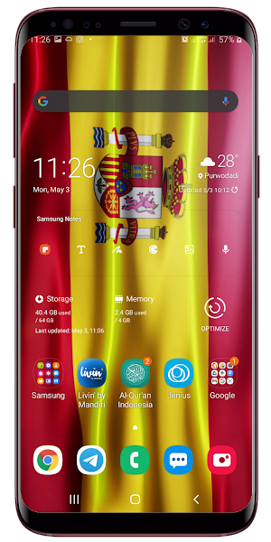 Spanish Flag Live Wallpaper Screenshot 2