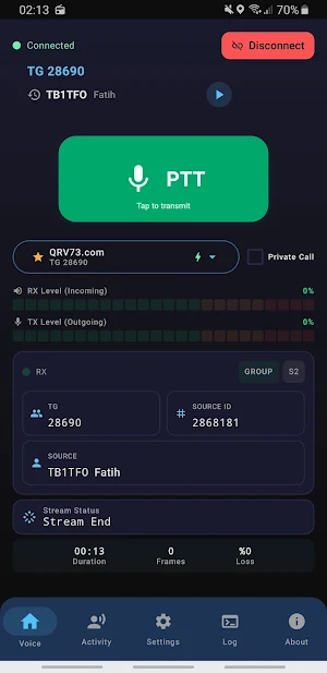 Digi Voice Radio Screenshot 1