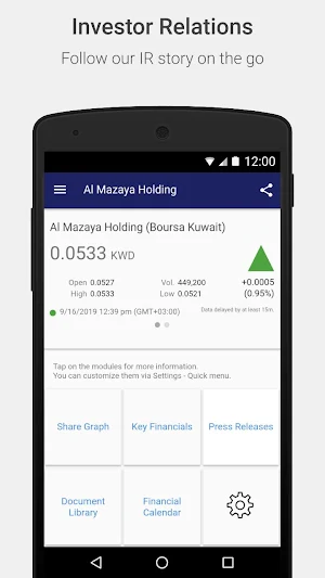 Mazaya Investor Relations Screenshot 0