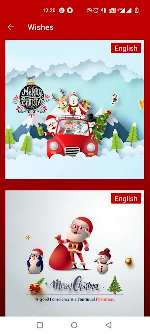 Christmas Wishes and Ringtones Screenshot 2