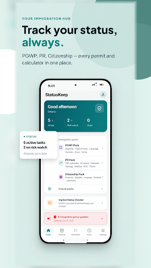 StatusKeep: Canada Immigration Screenshot 0