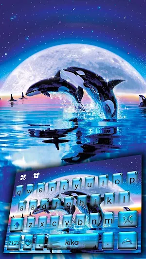 Jumping Whale Keyboard Theme Screenshot 0