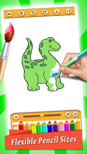 Dinosaurs Coloring Book & Drawing Game Screenshot 2