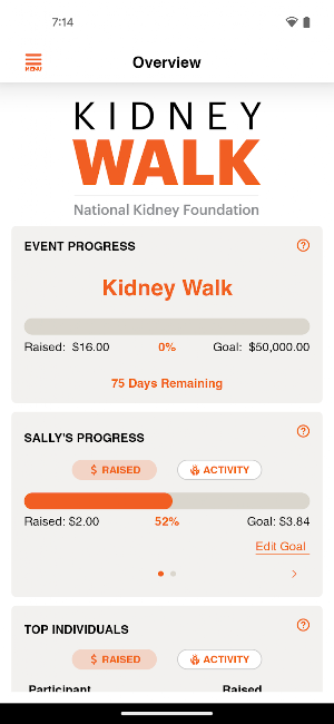 Kidney Walk Screenshot 1