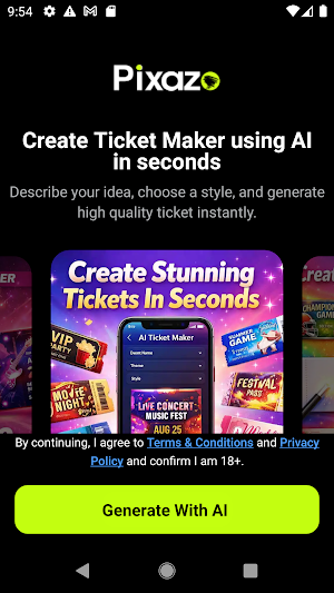 AI Ticket Maker - Pixazo Screenshot 0