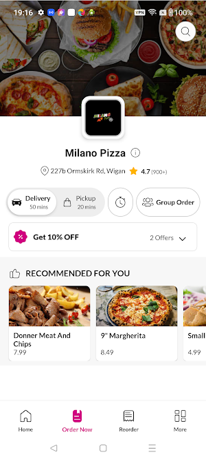 Milano Pizza Screenshot 2