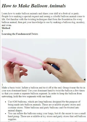 How to Make Balloon Animals Screenshot 1
