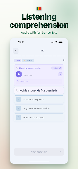 Portuguese A2 Citizenship Test Screenshot 2