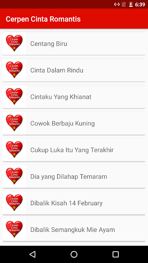 Cerpen Cinta Romantis Screenshot 1