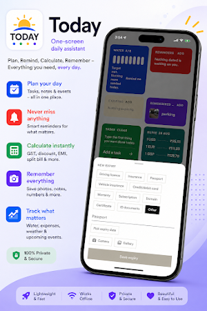 Today – Daily Assistant Screenshot 1