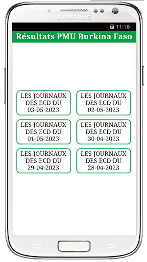 RESULTATS PMU Burkina Faso Screenshot 2