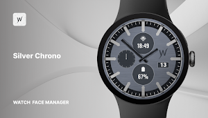 Silver Chrono Watch Face Screenshot 0