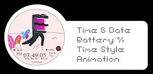 Animated Dino Mino Watch Face Screenshot 1