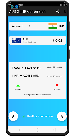 AUD to INR Conversion Screenshot 2