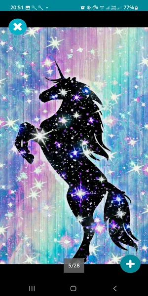 Cute Glitter Unicorn Wallpaper Screenshot 3