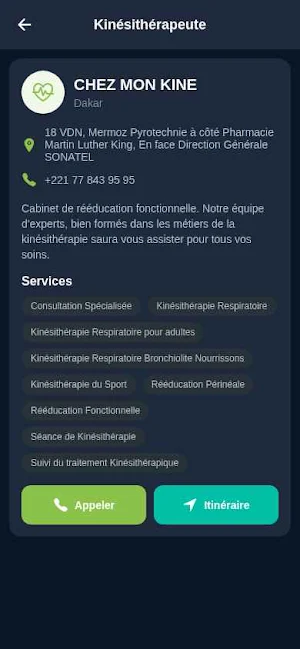 SeneHealth Locator Screenshot 2