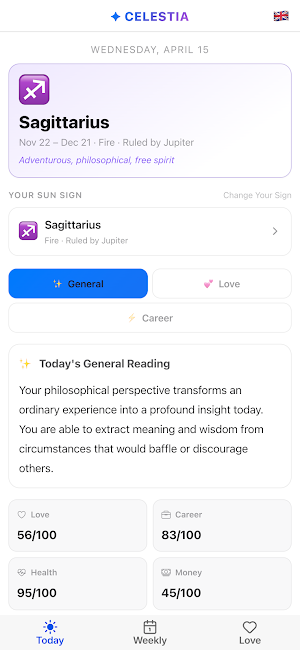 Celestia Daily Horoscope Screenshot 0