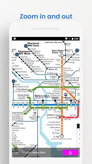 Philadelphia Bus Subway Map Screenshot 2