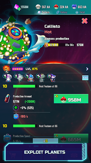 Idle Mushrooms: Space Empire Screenshot 2