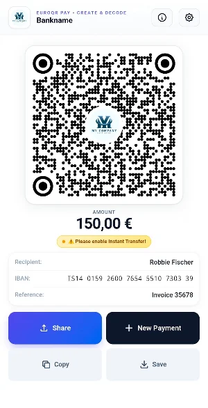 EuroQR Pay Screenshot 1