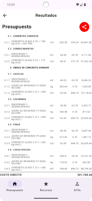 Presupuesto Obras Screenshot 2