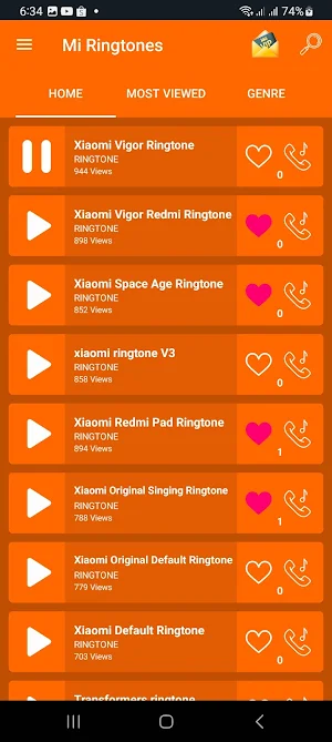 All XIAOMI Ringtones Screenshot 3