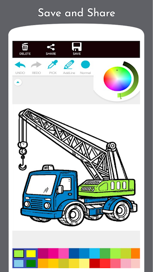 Construction Truck Coloring Screenshot 1