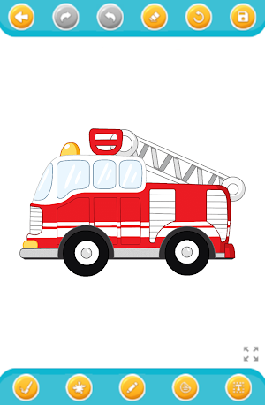 firefighter truck coloring Screenshot 0