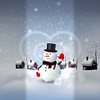 Greeting Snowman - Wallpaper