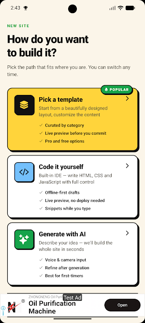 AI Website Builder & Publish Screenshot 1
