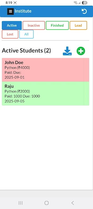 Institute Management - Haysky Screenshot 1