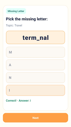 Spelling Quiz: Grammar Test Screenshot 1