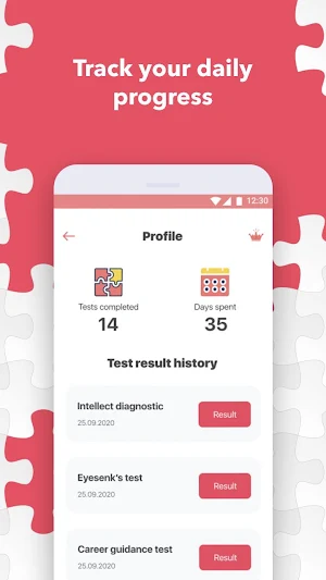 Aptitude test. Personality test games Screenshot 2