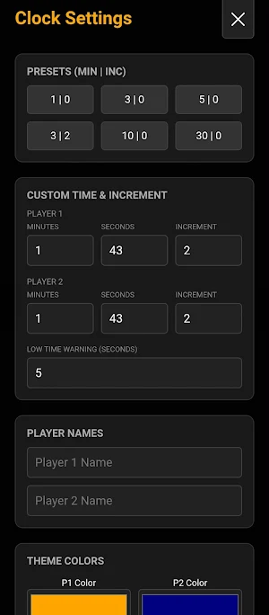 Chess Clock Screenshot 2