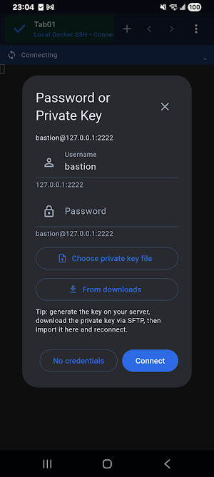 Bastion SSH - SSH/SFTP Client Screenshot 1