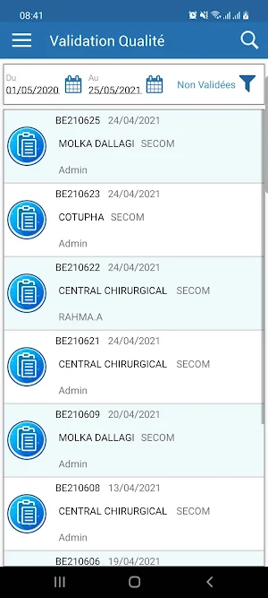 Clinisys Receiving Réception Screenshot 3