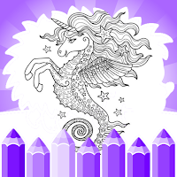 Mermaid & Unicorn Coloring ART