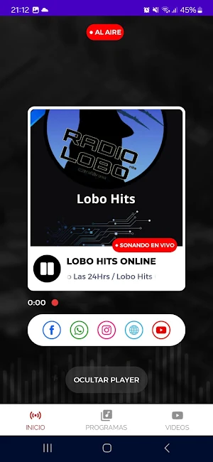 Lobo Hits Radio Screenshot 2