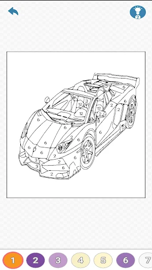 Cars Color by Number Screenshot 1