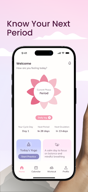 Period Tracker – Cycle Yoga Screenshot 0