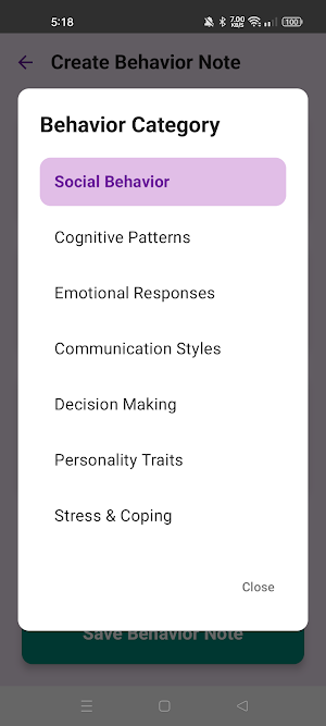 Human Behavior Notes Screenshot 0
