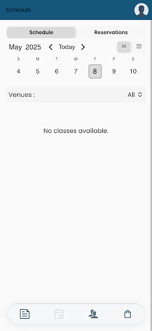 State of Fitness Scheduling Screenshot 2