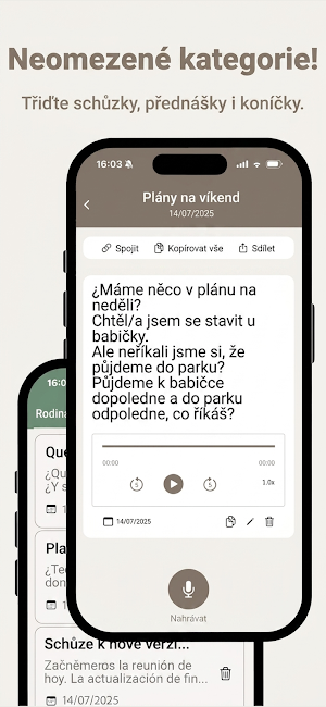 Přepis: AI přepis zvuku Screenshot 2