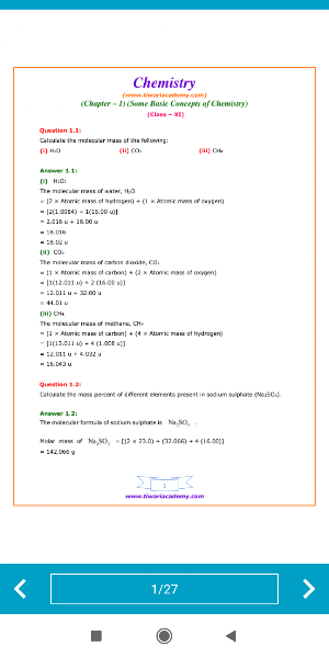 Class 11 Chemistry Solutions Screenshot 3