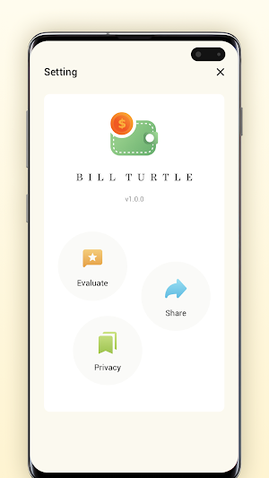 Bill Turtle - Account Book Screenshot 1